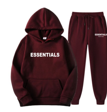 Essentials Merch Fear Of God Maroon Tracksuit