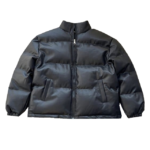 Essentials Merch Coach Leather Black Jacket